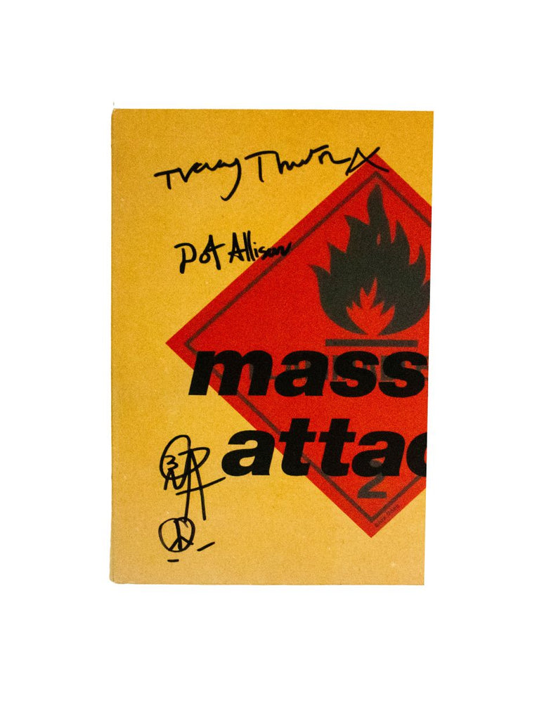 Disco vinyl firmado o autografiado por la banda Massive Attack álbum "Blue Lines"
