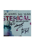 Disco vinyl firmado o autografiado por los integrantes de la banda Clap your Hand Say A Lee Sargent, Tyler Sargent y Alec Ounsworth. Álbum "Hysterical"
