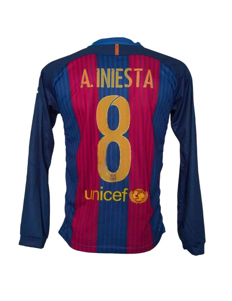 Andres Iniesta Playera Firmada/Autografiada Barcelona 2016-2017