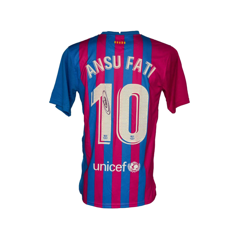 Ansu Fati Playera Firmada/Autografiada Barcelona 2021-2022