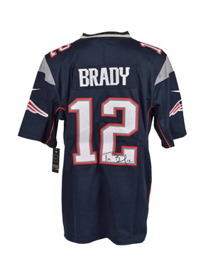Tom Brady Jersey Firmado New England Patriots Azul