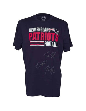 Brady/Gronkowski/Edelman Playera Firmada/Autografiada Patriots