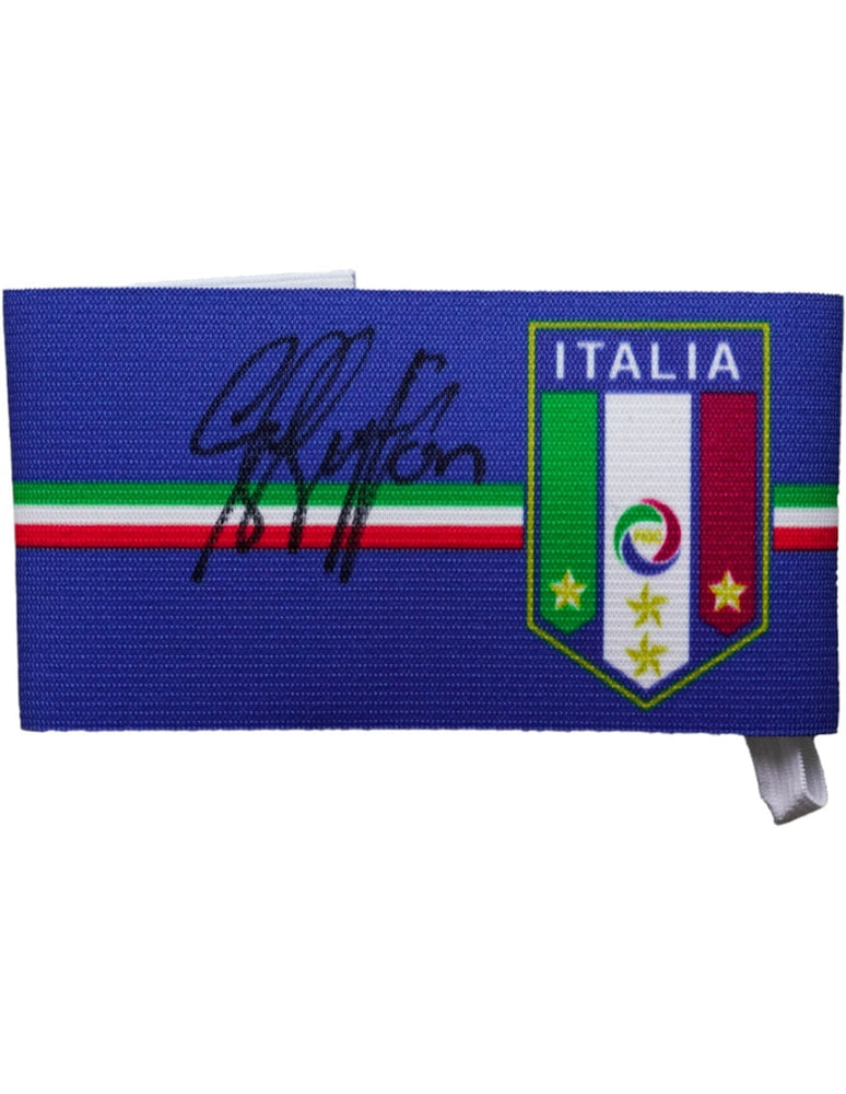 Gafete de capitán azul firmado por Gianluigi Buffon