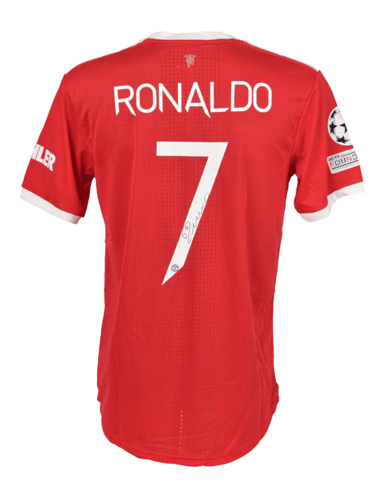 Cristiano Ronaldo Playera Firmada/Autografiada Manchester United 21-22