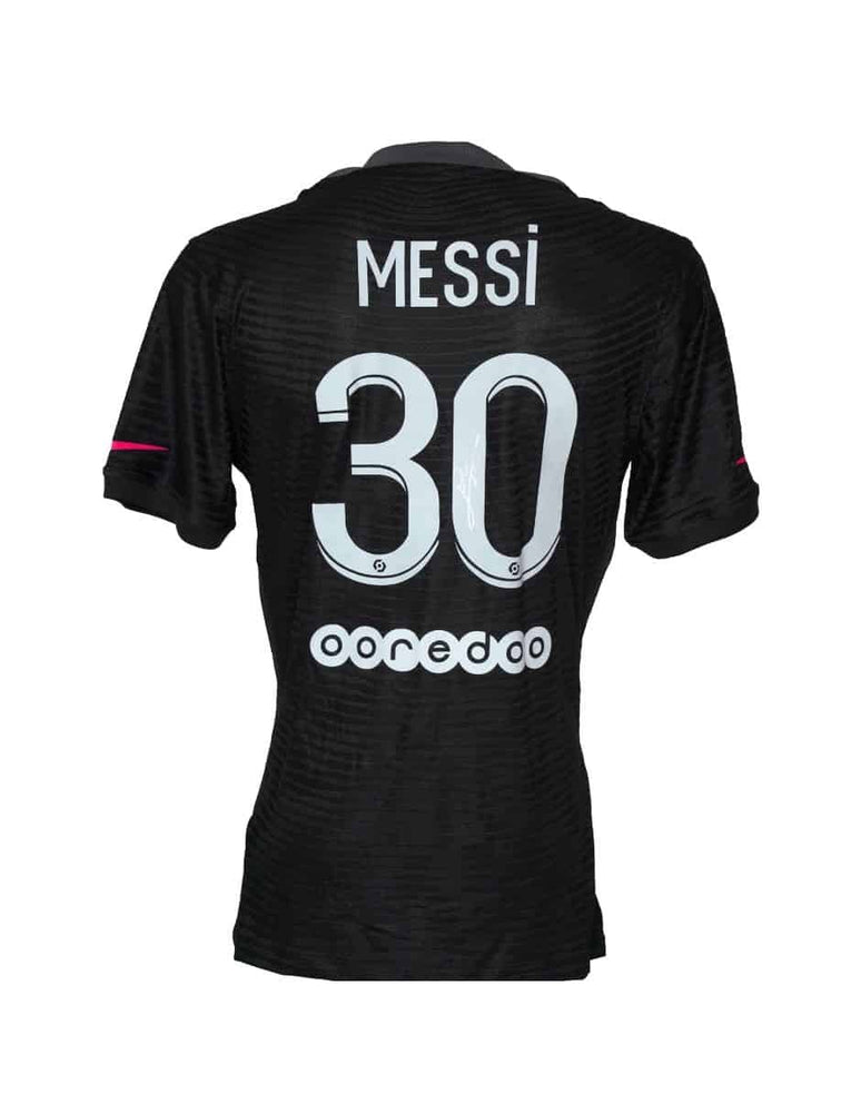 Lionel Messi Playera Firmada/Autografiada PSG 2021-2022 Negra