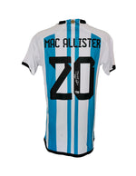 Playera Selección de Argentina firmada por Mac Allister