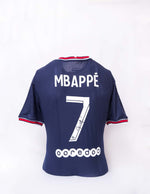 Kylian Mbappé Playera Firmada/Autografiada PSG Azul