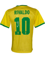 Playera firmada por Rivaldo Brasil Retro