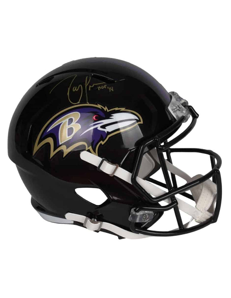 Ray Lewis Casco Real Firmado/Autografiado Baltimore Ravens 2