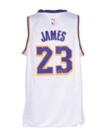 LeBron James Playera Firmada/Autografiada Los Angeles Lakers Blanca 1