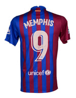 Memphis Depay Playera Firmada/Autografiada Barcelona 2021-2022